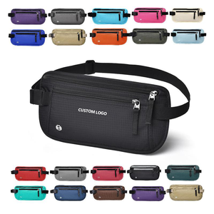 Custom Wholesale Multi Color RFID Blocking Anti Theft Hidden Passport Waist Purse Pouch Pack <b>Document</b> <b>Bag</b> Slim Travel Money Belt - Product Image 2