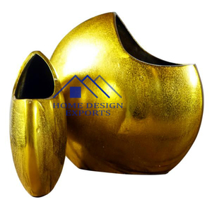 Vases à fleurs décoratifs en forme de lune en aluminium pour la maison Décorations d'hôtels et de restaurants Jardinière avec colonne au prix le plus bas - Product Image 4