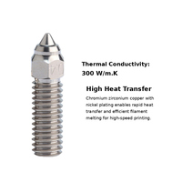 Buse en acier trempé, laiton, alliage de cuivre nickelé, 0,2-1,2 mm, haute vitesse, haut débit, pour Creality K1/K1 Max/Ender-3 V3 KE/CR-10