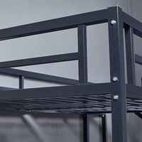 Lit superposé moderne en métal avec escalier pour dortoirs scolaires et hospitaliers – Mobilier de qualité commerciale pour étudiants et adultes