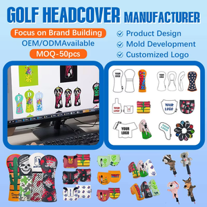 Fundas para Palos de <span class=keywords><strong>Golf</strong></span> con Diseño de Ventana Transparente para una Selección Rápida del Palo, Juego de Fundas Impermeables de Cuero Sintético Duradero - Product Image 4