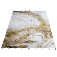 Panneau mural en marbre UV décoratif d'intérieur, panneau mural en marbre pour télévision, feuille de stratifié en marbre PVC, brillant
