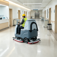 Nouvelle autolaveuse commerciale à double brosse électrique autopropulsée pour le nettoyage des hôpitaux