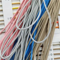 210 couleurs en stock usine vente en gros 3/3.5/4mm solide Polyester Crochet antidérapant élastique cordon rond pour vêtements d'extérieur