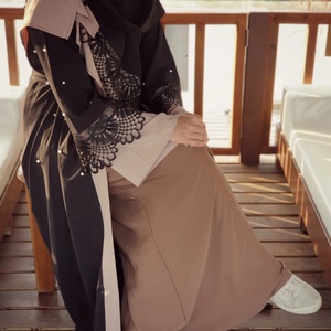1620 #   ออกแบบเสื้อผ้าสตรีอิสลาม ชุดอับบายาอินโดนีเซียสุดหรู ขายส่ง สั่งทำได้ รุ่นใหม่ คาฟตันในดูไบ ลูกไม้แบบอาหรับ - Product Image 5