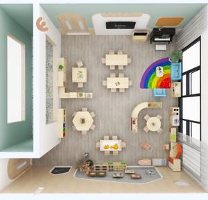 Eibele Meubles de garderie en bois à vendre à des prix abordables Garderie pour enfants Préscolaire Toddler Salle de classe Design Aménagement de meubles - Product Image 2