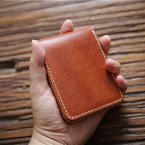 Italian Vegetable Tanned Leather Handmade <b>Wallet</b> <b>RFID</b> Blocking Bifold Card Holder <b>Wallet</b> for Men - Product Image 6