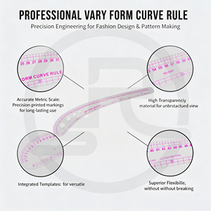 Regla Curva Transparente <span class=keywords><strong>de</strong></span> PVC <span class=keywords><strong>de</strong></span> 61 cm, Modelo 6261, para Diseño <span class=keywords><strong>de</strong></span> Patrones <span class=keywords><strong>de</strong></span> Ropa <span class=keywords><strong>y</strong></span> Escalado <span class=keywords><strong>de</strong></span> Tallas - Product Image 4
