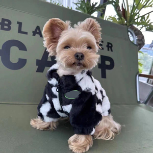 Abrigo para Perro Teddy con Logotipo Personalizado, Ropa para Mascotas de Otoño Invierno con Forro Polar, Chaqueta Gruesa, Estampado Suave y Cálido - Product Image 2