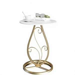 Modern <b>Marble</b> <b>Top</b> Console <b>Table</b> With Gold Metal Pedestal Base Living Room Furniture Stable Design - Product Image 6