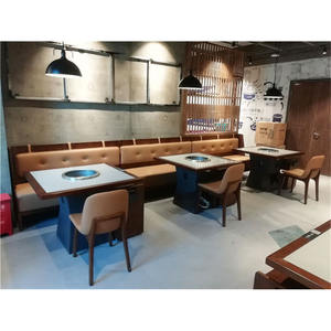 High End Restaurant Meubels Ronde Hot Pot Bbq Commerciële Grill Custom Koreaanse Bbq Grill Tafel - Product Image 3