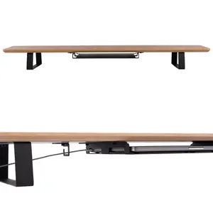 Étagère en bois SAMDI avec support pour ordinateur portable, support pour moniteur avec organisateur d'étagères, étagère de bureau esthétique - Product Image 1