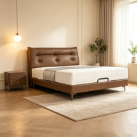 Cadre de lit minimaliste nordique en métal, style luxe léger pour la décoration intérieure moderne