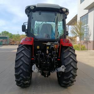รถแทรกเตอร์สีแดงขับเคลื่อน 4 ล้อ 100 แรงม้า อุปกรณ์การเกษตรประสิทธิภาพสูง เกียร์ขับเคลื่อนด้วยระบบเฟือง เครื่องยนต์ปรับแต่งได้ เหมาะสำหรับใช้งานในฟาร์ม - Product Image 3