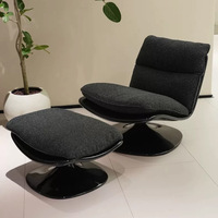 Fauteuil de salon rotatif en fibre de verre, style minimaliste italien, pour la maison