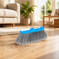 Tête de balai de rechange avec poils en PET à dents larges, embout universel fileté, pour nettoyage des sols, couleurs personnalisées OEM