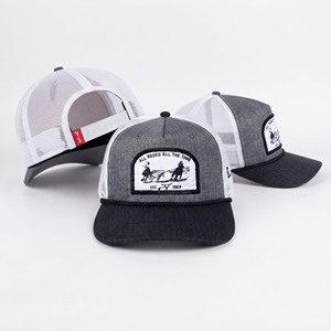 Casquette Trucker Personnalisée Vintage avec Patch Tissé, Vente en Gros, Haute Qualité, 5 Panneaux, Dos en Maille, Casquette Snapback avec Corde, Fabriquée au Vietnam - Product Image 1