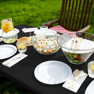 <span class=keywords><strong>Mantel</strong></span> de comedor <span class=keywords><strong>Rectangular</strong></span> elástico de cuatro lados moderno cubierta de mesa de Spandex para Banquete de boda de Hotel - Product Image 3