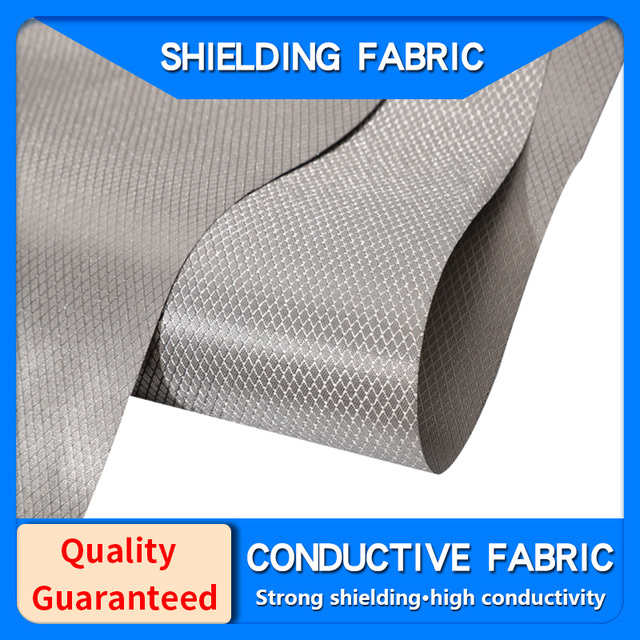 Dimond Pattern Conductive Fabric EMI RFID Shielding Fabric Anti-Radiation Signal Blocking Cloth