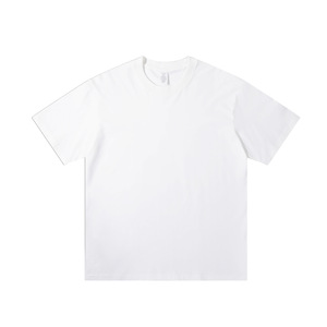 Camiseta de algodón blanca de manga corta con cuello redondo para hombre, corte regular, color liso, estilo casual. - Product Image 6