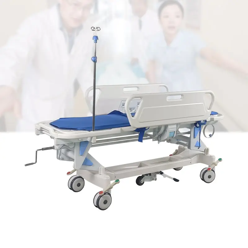 X-ray fonksiyonu ile hidrolik tıbbi hastane sedye arabası hasta taşıma arabası