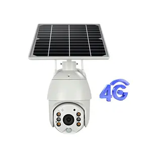 Camera An Ninh 4G Năng Lượng Mặt Trời Theo Dõi Tự Động Với Bảng Điều Khiển Vòm Xe Buýt Zoom 5Mp Cho Camera Quan Sát Bóng Đèn Thẻ Sim Wifi Camera Ptz