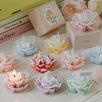 Boîte-cadeau tendance en forme de fleur 3D colorée, bougies miniatures faites à la main pour les cadeaux de mariage