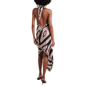 Nouveau produit très demandé pour le commerce transfrontalier : Robe moulante imprimée sexy dos nu avec fermetures éclair, style européen et américain - Product Image 1