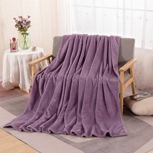 Chăn lông cừu mềm mới sinh em bé bọc chăn bé Túi ngủ bỏng ngô sang trọng ném chăn Bánh quế <span class=keywords><strong>flannel</strong></span> vuông - Product Image 4