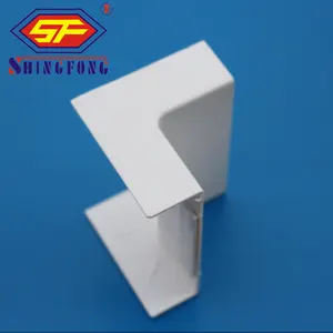 Aksesoris Trunking PVC Ukuran Penuh, Sudut Fitting Kabel PVC Malaikat Datar