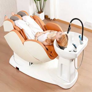 เตียงสระผมไฟฟ้าอัจฉริยะแบบหมุนได้รุ่นใหม่ระดับไฮเอนด์ เตียงนวดผมสำหรับร้านทำผมโดยเฉพาะ - Product Image 3