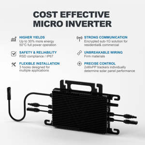 <span class=keywords><strong>Sistema</strong></span> de Paneles Solares Fotovoltaicos para Balcón, Conexión a Red, Plug & Play, 1kW 2kW para Apartamentos Residenciales - Product Image 6