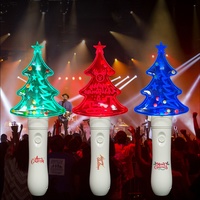 Bâton lumineux de Noël personnalisable avec logo, LED colorées, télécommande, portable, style ROMANCE, décorations de festival
