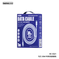 Remax RC-C021 kabel Data pengisian cepat PD 30W 2M Tipe C ke Tipe C