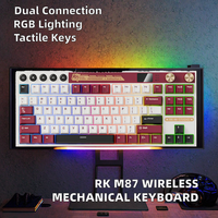 Clavier mécanique M87 sans fil/2.4G/USB-C, avec joint remplaçable à chaud, rétroéclairage RGB programmable TFT