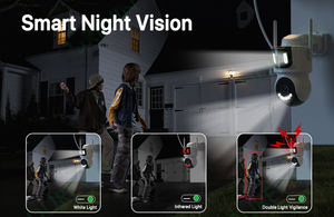 Солнечная камера Icsee 4MP 4G PTZ AOV Wi-Fi, отслеживание движения человека, двухстороннее аудио, 10X зум IP66, водонепроницаемая 24/7 запись, облачное хранилище - Product Image 4