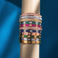 Bracelet de luxe de marque, design pavé de diamants CZ, bracelet à visser, bracelet d'amour, bijoux de mode pour femme