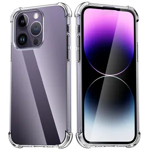 Cho iPhone 15 rõ ràng trường hợp chống sốc mềm TPU Cover quay lại điện thoại trong suốt trường hợp đối với iPhone 15 14 13 Pro Max funda