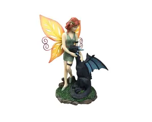 Groothandel Custom Dragon Flower Fairy Hars Ambachtelijke Standbeeld Voor Gift Bruiloft Decor