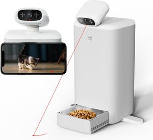 HHOLOVE Smart Cat <span class=keywords><strong>Companion</strong></span> <span class=keywords><strong>Robot</strong></span> 360 ° Caméra de vue pour animaux de compagnie Mangeoire automatique pour chat - Product Image 1