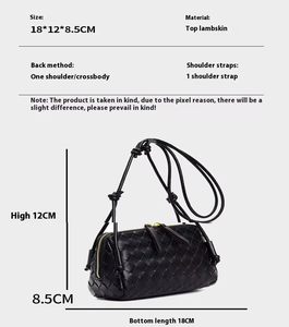 Bolso Bandolera de Mujer 2026, Nuevo, de Cuero Vacuno Francés Tejido, de Alta Calidad, con Cierre de Cremallera Resistente y Multifuncional - Product Image 6