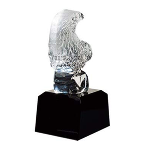 Trofeo de cristal de águila personalizado 5 3/4 "H vidrio transparente con grabado para regalos de premio en caja de regalo - Product Image 6