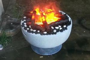 Personalizada al aire libre forma redonda 650mm x 390mm 3D de vapor de agua de <span class=keywords><strong>chimenea</strong></span> eléctrica - Product Image 6