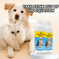 Spray désodorisant et parfumant personnalisé 150 ml en plastique pour animaux de compagnie, soin naturel et hygiène, pour le nettoyage et le bain des animaux