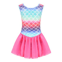 GL00049 Robe de danse tutu de ballet, justaucorps de gymnastique rythmique pour filles, jupe portefeuille pour entraînement et compétition