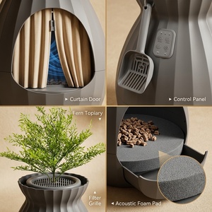 Cuccia <span class=keywords><strong>per</strong></span> Gatti a Forma di Vaso di Fiori Bionico 2-in-1, Letto <span class=keywords><strong>per</strong></span> Gatti Decorativo da Posizionare sopra <span class=keywords><strong>Piante</strong></span>, Nido Chiuso <span class=keywords><strong>per</strong></span> Animali Domestici, Arredamento <span class=keywords><strong>per</strong></span> Interni - Product Image 3