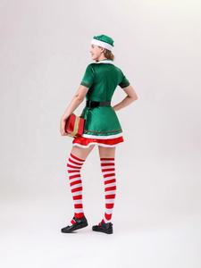 <span class=keywords><strong>Disfraz</strong></span> de <span class=keywords><strong>duende</strong></span> navideño para mujer, vestido navideño para mujer, vestido de fiesta temático, Atuendo para escenario, vestido de fiesta - Product Image 3