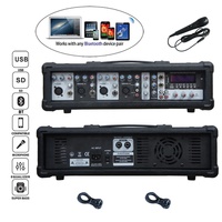 Sistema de Altavoces PA Profesional de 1000W con 2 Subwoofers de 12 Pulgadas, Conjuntos de Karaoke TWS, Mezclador Amplificado de 4 Canales, Caja de Sonido, Bocina, Parlante