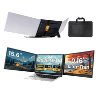 Écran d'extension pour ordinateur portable 15,6 pouces, 1080p IPS LCD, triple moniteur portable ultra-fin, Plug & Play, Type-C, écran étendu pour ordinateurs portables