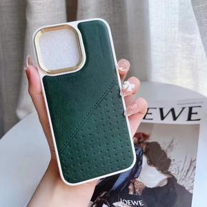 Funda de teléfono de cuero PU de color puro con protector galvanizado compatible con iPhone 11 12 13 14 15 16 Pro Max y para <span class=keywords><strong>Samsu</strong></span> - Product Image 6